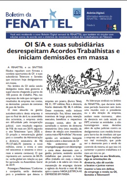 OI S/A e suas subsidiÃ¡rias desrespeitam Acordos Trabalhistas e iniciam demissÃµes em massa